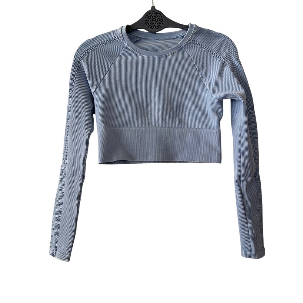 Aerie Light Blue Crop Athletic Top Small